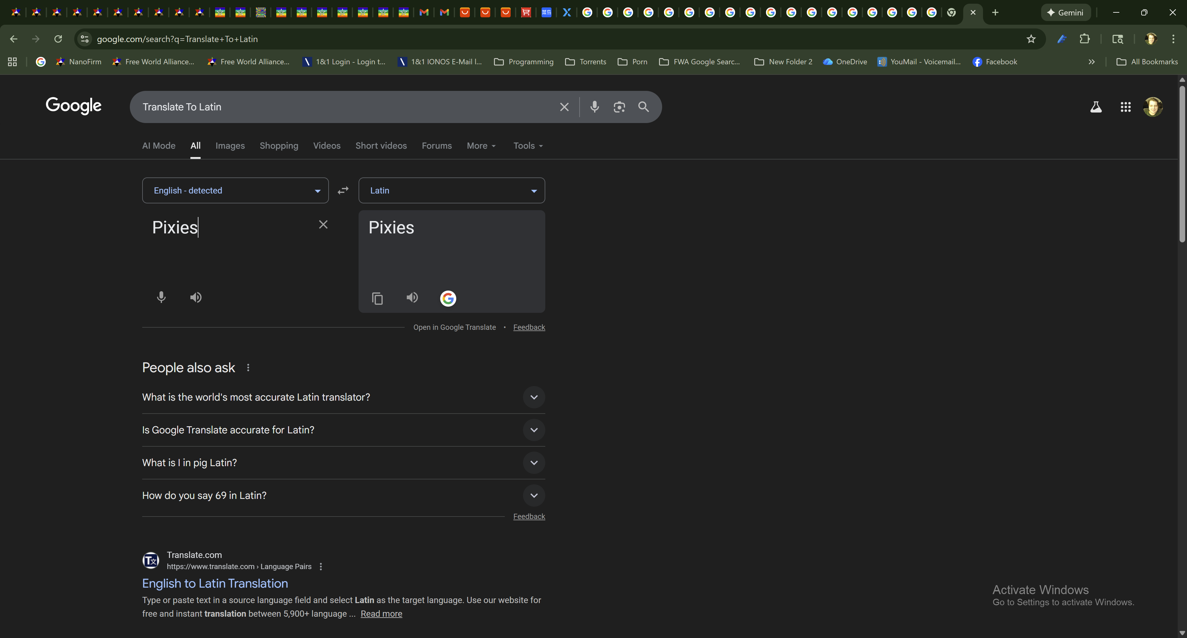 Pixies In Greek, Pixie In Greek, Pixie In Latin, Pixies In Latin