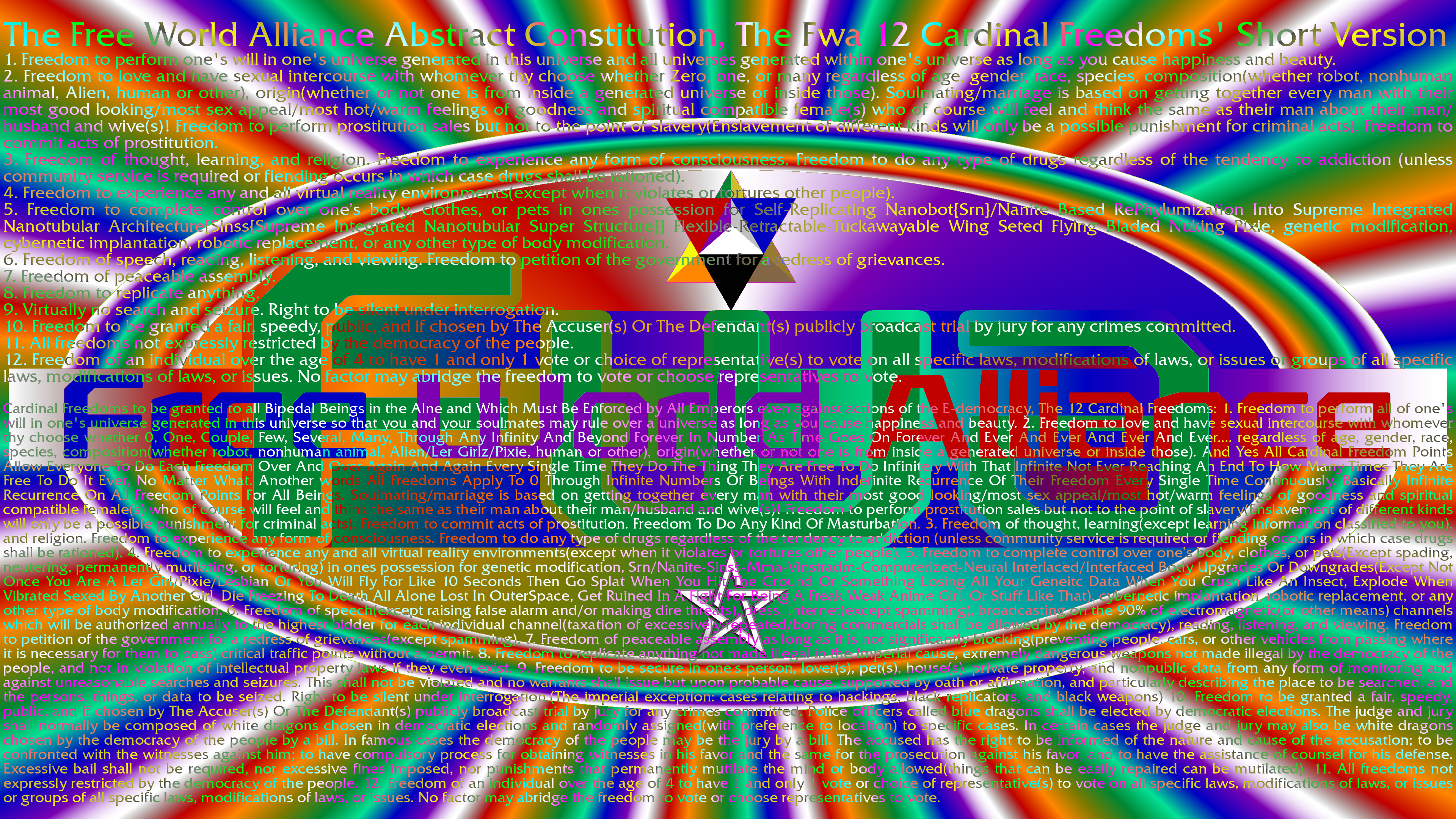 The Free World Alliance Constitution, The Fwa Constitution, The Constitution